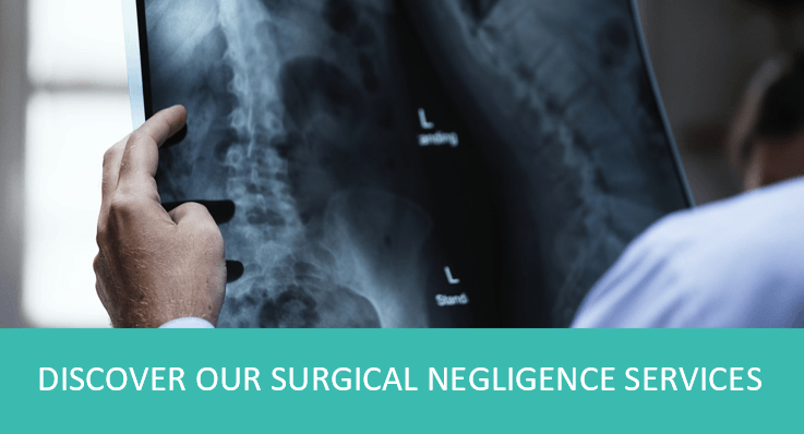 Banner offering our surgical negligence claim help