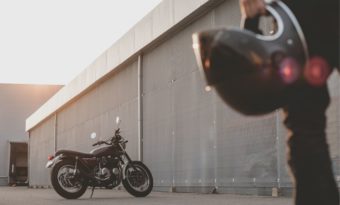 Motorbike and rider