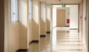 A hospital corridor