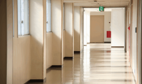 A hospital corridor