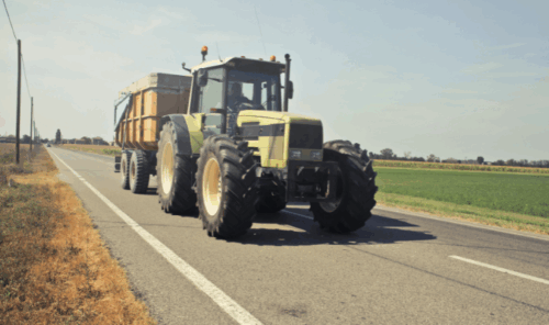 Tractor on a road