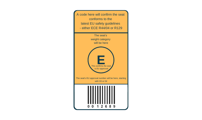 Car seats label
