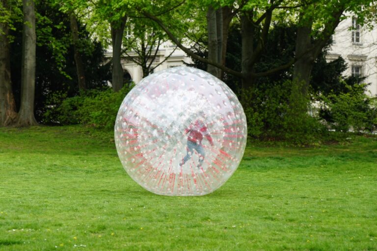 Child in a zorb
