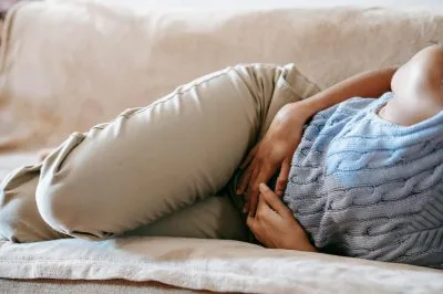 A person suffering from bowel cancer